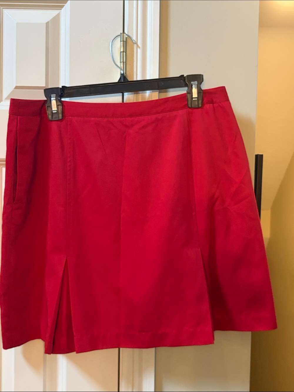 EP Pro Red Golf Skort with Pleat Detail